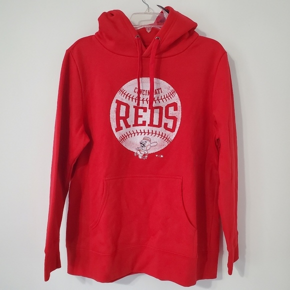 Fanatics Tops - Fanatics Cincinnati Reds Baseball MLB Womens Red Hoodie Sweatshirt Size XL